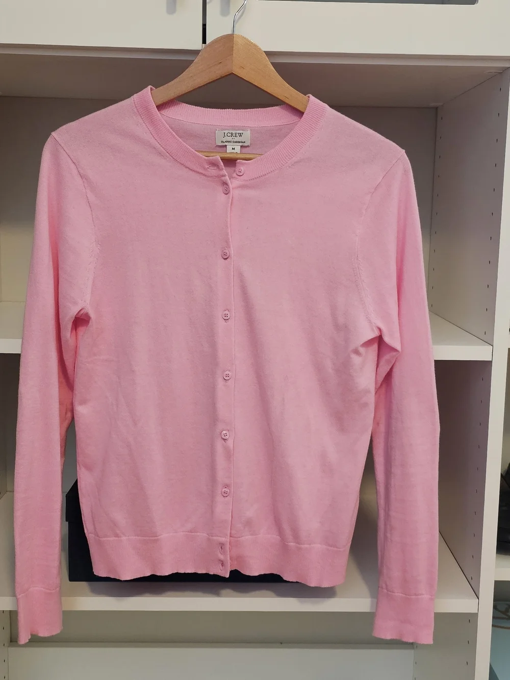 J. Crew Factory Classic Pink Cardigan ~ Medium